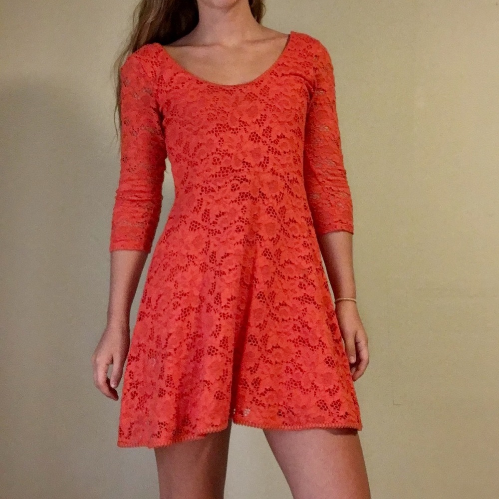 🎉HP 🎉Free People Orange Lace Dress